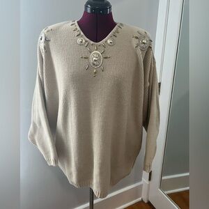 Cover Charge Vintage Western Equestrian Look Sweater size XL/1X Made in the USA
